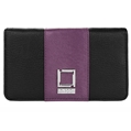 Lencca Kyma Cell Phone Wallet Case (Black/Purple