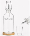 Clear Glass Mouthwash Dispenser Set wit