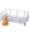 Stainless Steel Kitchen Sink Caddy with Bamboo 