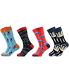 4 Pack Crew Socks - Variation Mixfun-8