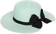 (Teal) Aerusi Mrs Anderson Straw Floppy Hat