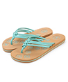 (Size 7) Aerusi Livi Life Flip Flop (Aqua)