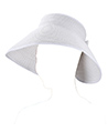 (White) Bow Tie Straw Visor Sun Hat