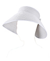 (White) Bow Tie Straw Visor Sun Ha