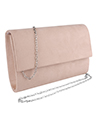 Medium Carry Suede Clutch, Carnati