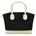 (Black) McKenna Two Tone Tote Bag