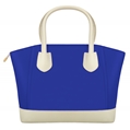 (Blue) McKenna Two Tone Tote Bag