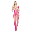 Magenta Fishnet Body Stocking with