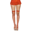 Red Lace Fishnet Thigh-High Stocking