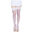 White Lace Top Sheer Thigh-High Stocking