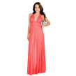 (Coral) Floral Lace Night Gown With Halter Neck