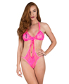 (Hot Pink) Ruffle Sheer Lace Halte