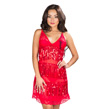 (Red) Sheer Lace and Sequin Chemise