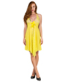 (Yellow) Animal Print Halter Top Sheer Chemise