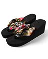 (Size 7.5) Saki Floral Wedge Sanda