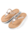 (Ivory) Owl Embellishment Sandals Flip Flops