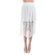 Lace Applique Skirt with Scallop Details
