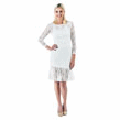 Form Fitting Lace Dress with Flare Bottom