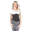 Black Satin Underbust Waist Training Corset