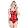Red Satin Lace and Bow Waist Training Corset