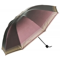 (Plum) Checker Trim Umbrella
