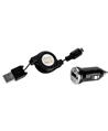Retractable mini USB Car Charger w