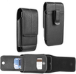 Black Vertical Universal Leather Belt Clip Cellp