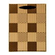 (Mocha) Checker Quilt Gift Bag (Sm