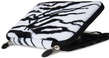 Zebra Faux Fur Hard Cube Carrying Case size 1.75