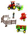 Farm Truck with Tractor and Trailer Play Set wit