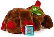 Brown Dog Plush Toy Blue Block Fac