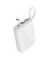 10,000 mAh Slim Power Bank with Built-In USB-C C