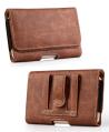 Horizontal Universal Leather Pouch with Belt Cl
