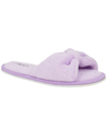 (Size 6) Aerusi Woman Cozy Slide Slipper (Purple