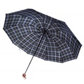 Aqua and Purple Plaid Umbrella