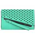 (Mint) Dotty Oversize Clutch