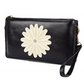 Flower Accent Crossbody Carrying Bag
