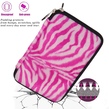 Magenta Zebra Faux Fur Hard Cube Carrying Case s