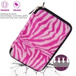 Magenta Zebra Faux Fur Hard Cube C