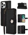 For iPhone 15 Pro Jewel Wallet Design with Stitc