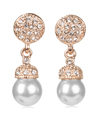Small Pearl Drop Earrings (Rose Gold)