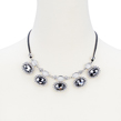 Round Jewel Necklace (Black)