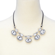 Round Jewel Necklace (White)
