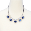 Round Jewel Necklace (Royal Blue)