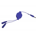 (Blue) Retractable Headphone Split