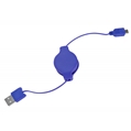 (Blue) Retractable Micro USB Charg