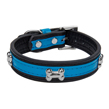 (Medium) Dog Collar (Blue/Black Bone)