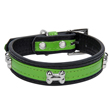 (Medium) Dog Collar (Green/Black Bone)