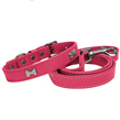 Dog Collar  Leash (Magenta Bone)