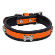 (Medium) Dog Collar (Orange/Black Bone)